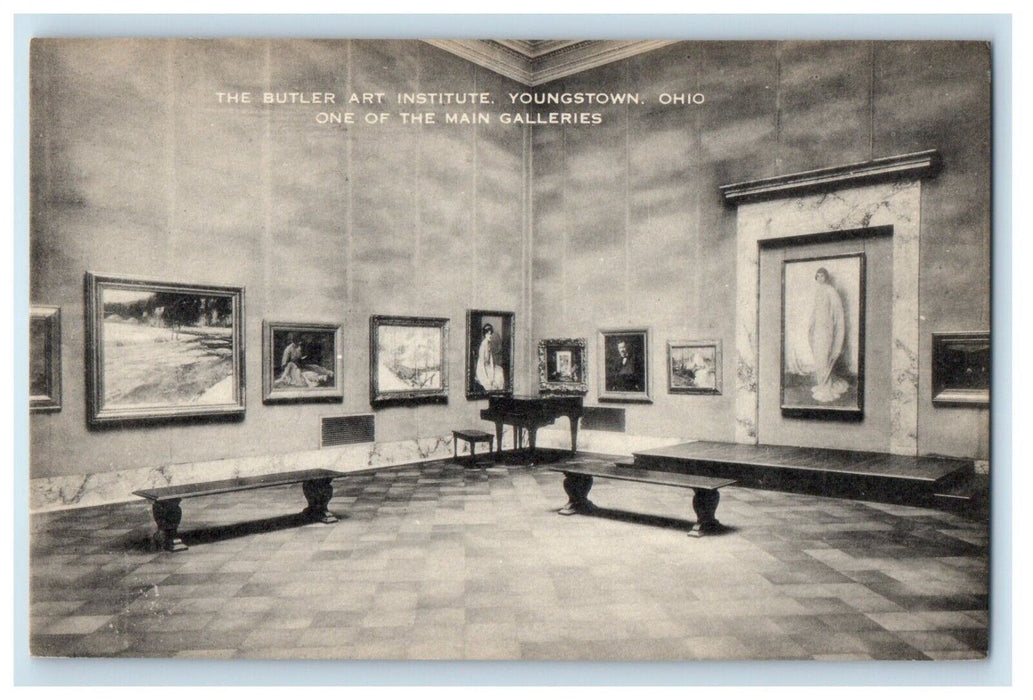 The Butler Art Institute Youngstown Ohio OH, Main Galleries Vintage Postcard
