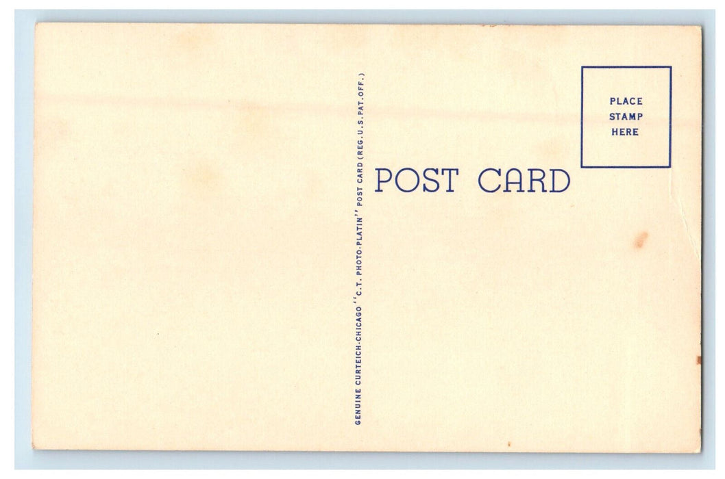 c1940s US Post Office, Tell City Indiana IN Vintage Unposted Postcard