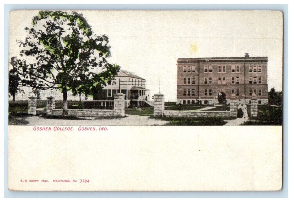c1905 Goshen College Goshen Indiana IN Antique Unposted Postcard