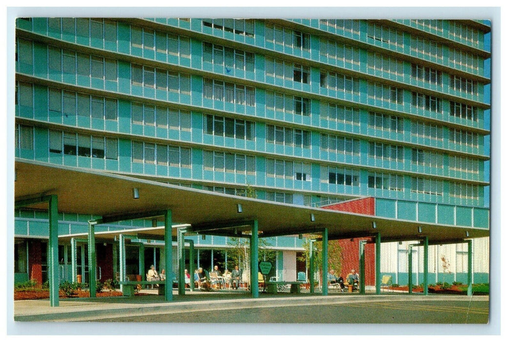1972 Main Entrance Rogue Valley Manor Building Medford Oregon OR Postcard