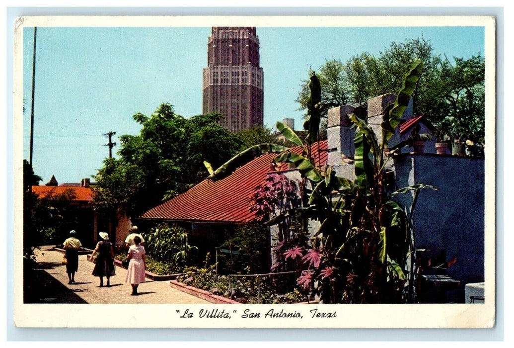 c1950's View Of La Villita San Antonio Texas TX Posted Vintage Postcard