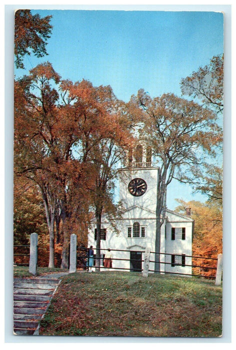 c1930's Entrance Of Church On The Hill Lenox Massachusetts MA Vintage Postcard