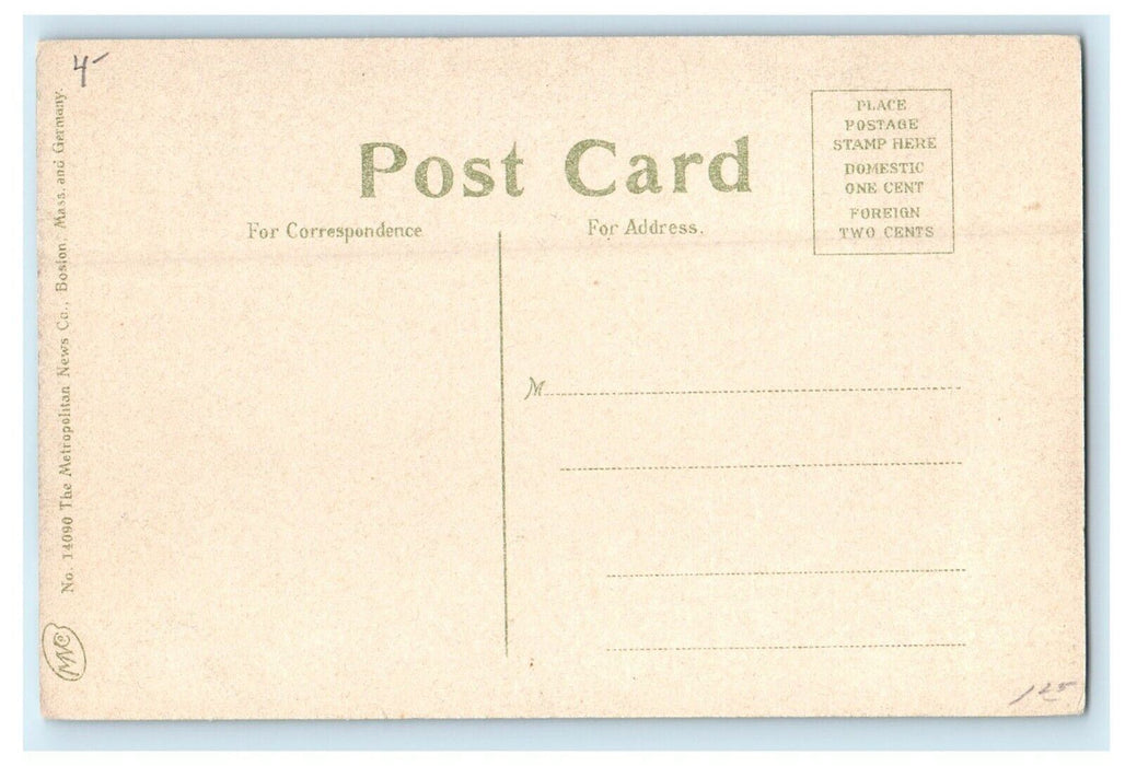 c1912 Manning High School Ipswich, Massachusetts MA Antique Postcard