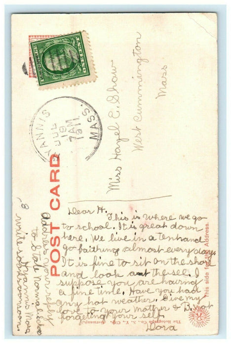 c1911 State Normal School, Hyannis Massachusetts MA Posted Antique Postcard