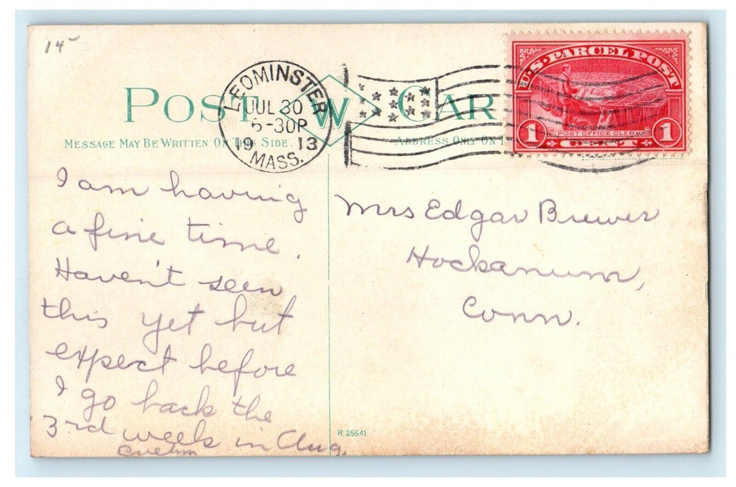 1913 Wachusett Shirt Company's Factory Leominster Massachusetts MA Postcard