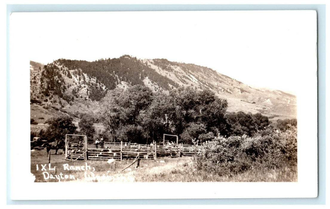 c1940's Animal Pen IXL Ranch Dayton Wyoming WY RPPC Photo Postcard