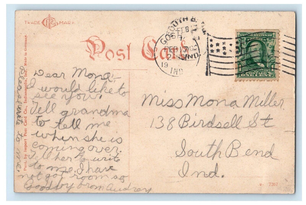 c1910's Jefferson St. Bridge Crossing The Canal Goshen Indiana IN Postcard