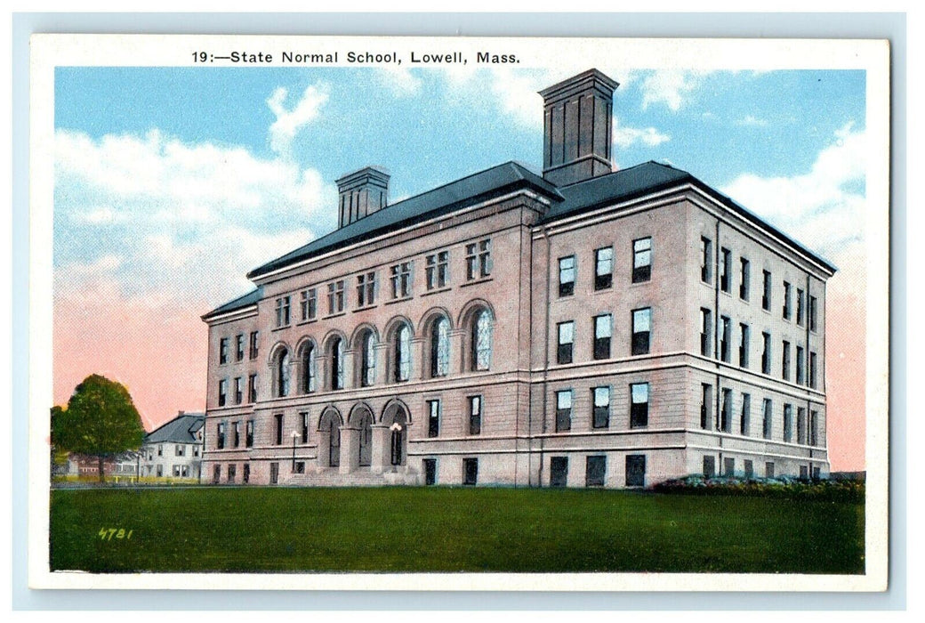 c1910 State Normal School Building Lowell Massachusetts MA Unposted Postcard