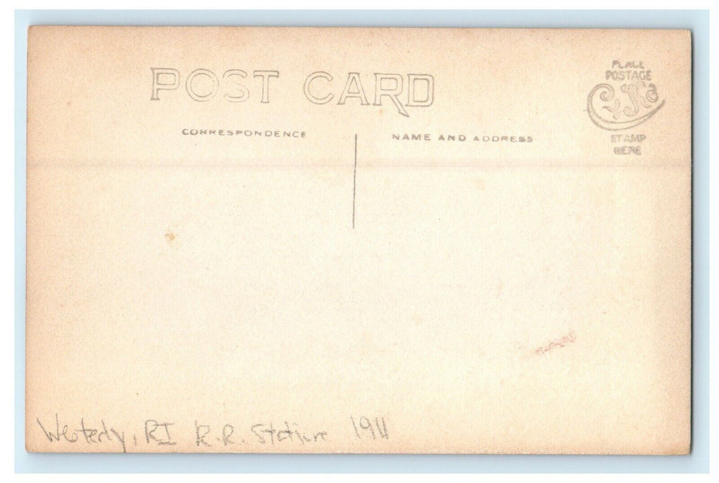 1911 Train Wreck Crash Westerly RI RPPC Photo Railroad Station Disaster Postcard