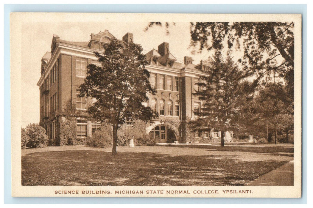 c1940s Science Building State Normal School, Ypsilanti, Michigan MI Postcard