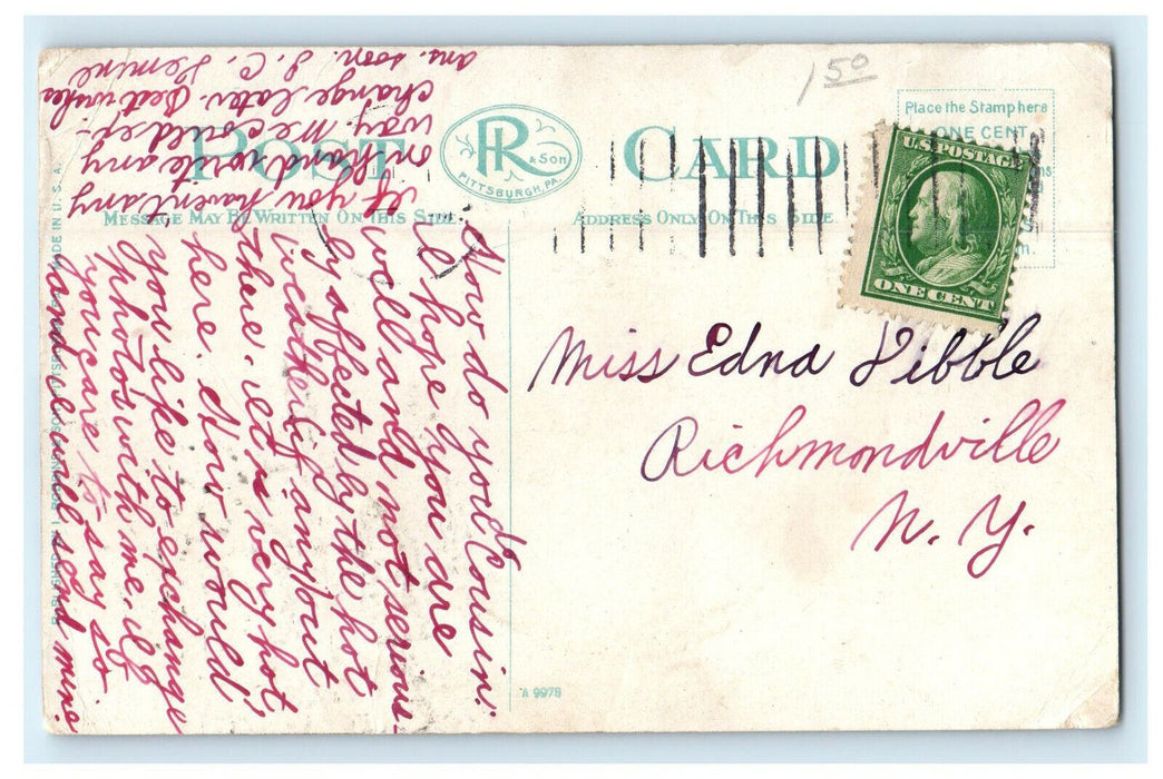 c1910s First Ward Public School Latrobe Pennsylvania PA Posted Postcard