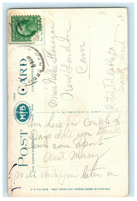 c1911 Sacred Heart Church, Holyoke, Massachusetts MA Posted Postcard