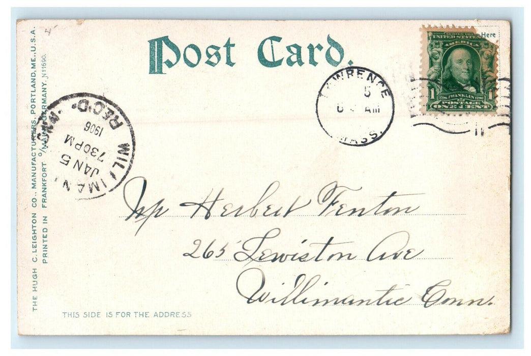 c1906 Railroad to Mt. Tom, Holyoke, Massachusetts MA Antique Postcard