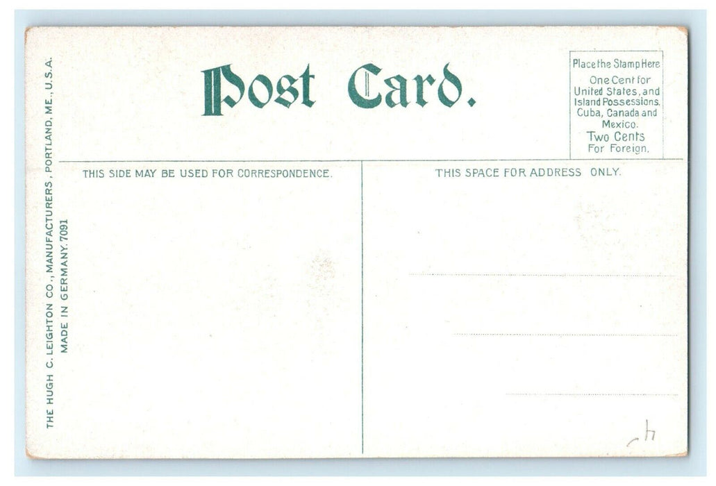 c1907 Maple St. Second Congregational Church Holyoke, Massachusetts MA Postcard