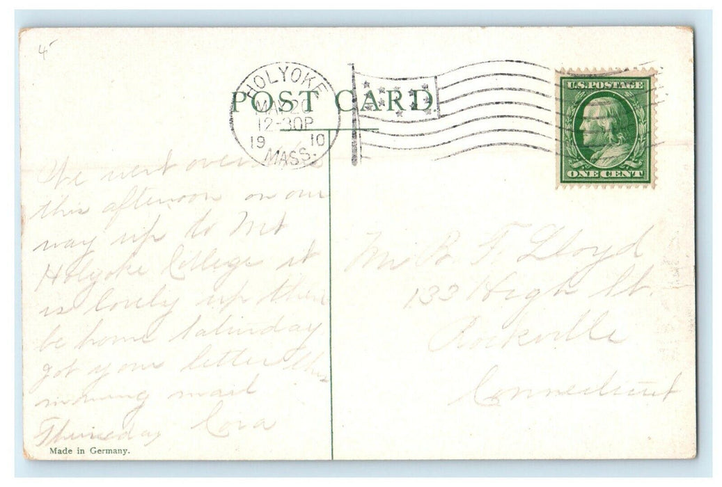 c1910 So Hodley Falls Bridge, Holyoke, Massachusetts MA Antique Postcard