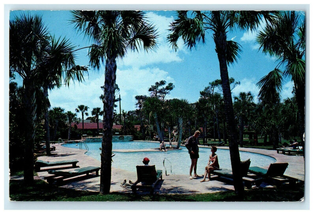 1969 El Rancho Resort Motel And Schraff's Restaurant Myrtle Beach SC Postcard