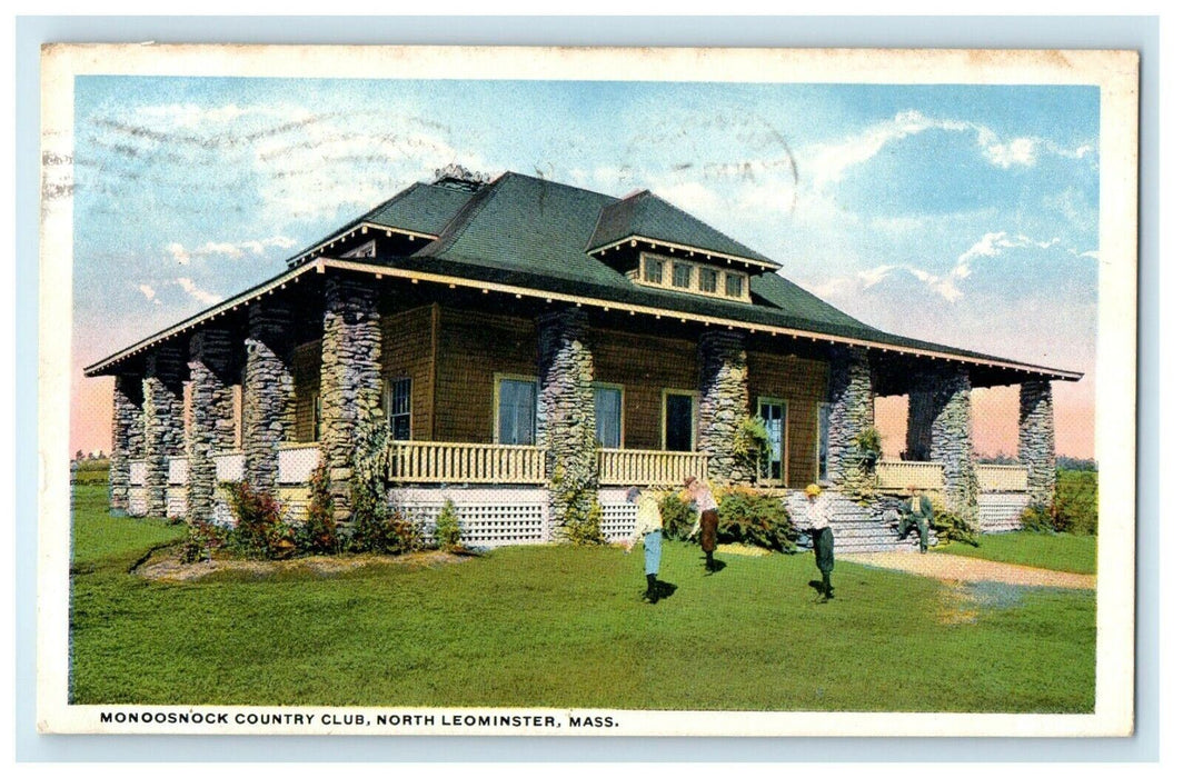 c1910 Monoosnock County Club Golf North Leominster Massachusetts MA Postcard