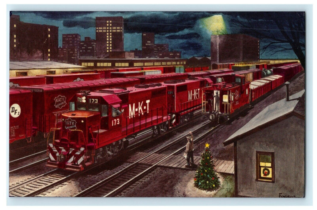 c1970's MKT Missouri Kansas Texas Railroad Co. Train Howard Fogg Postcard