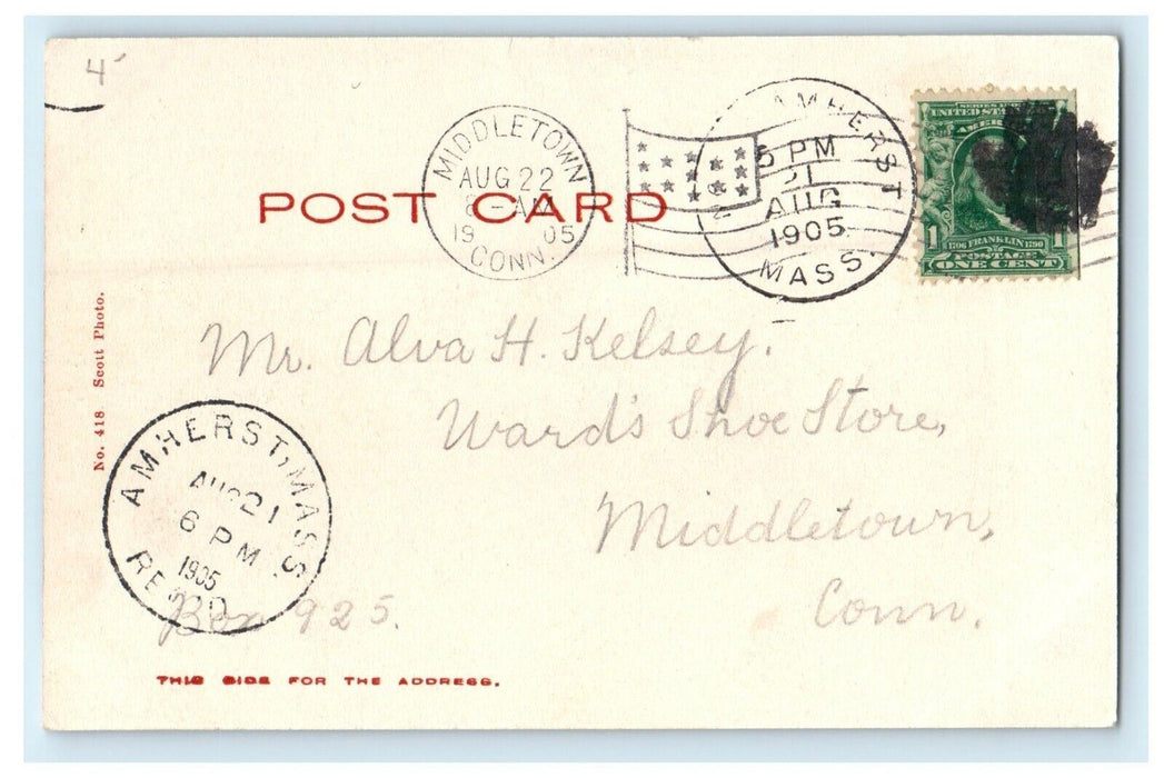 c1905 At The Notch, Holyoke, Massachusetts MA Posted Postcard