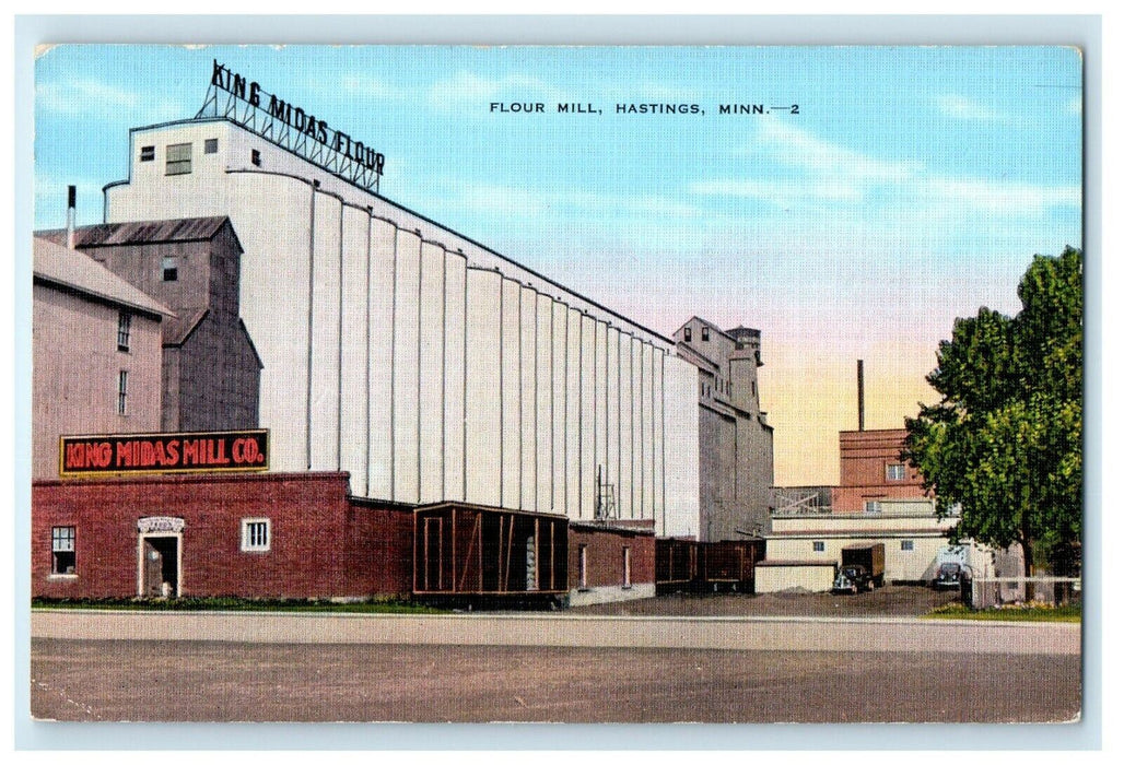 c1940's King Midas Flour Mill Company Hastings Minnesota MN Vintage Postcard