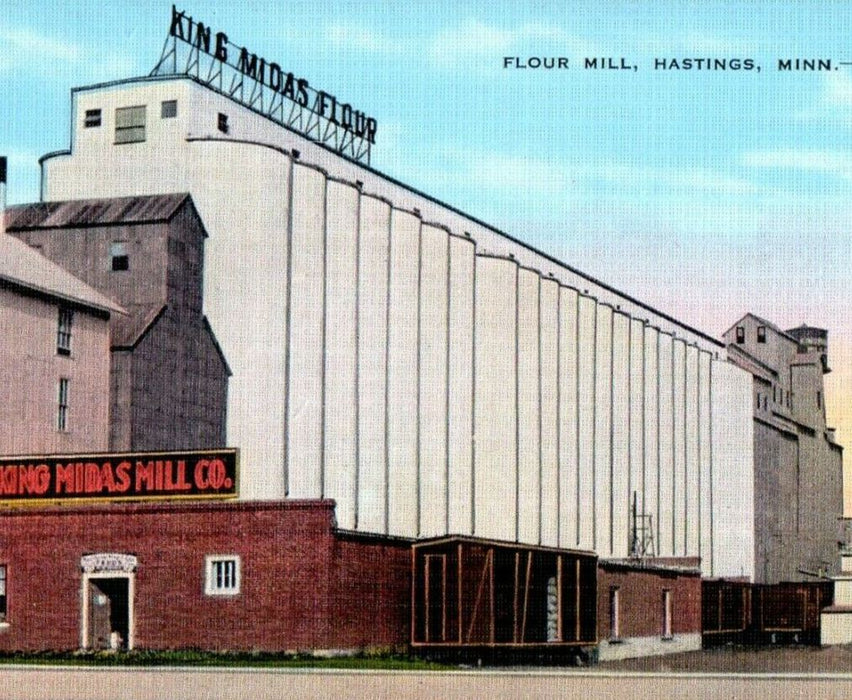 c1940's King Midas Flour Mill Company Hastings Minnesota MN Vintage Postcard
