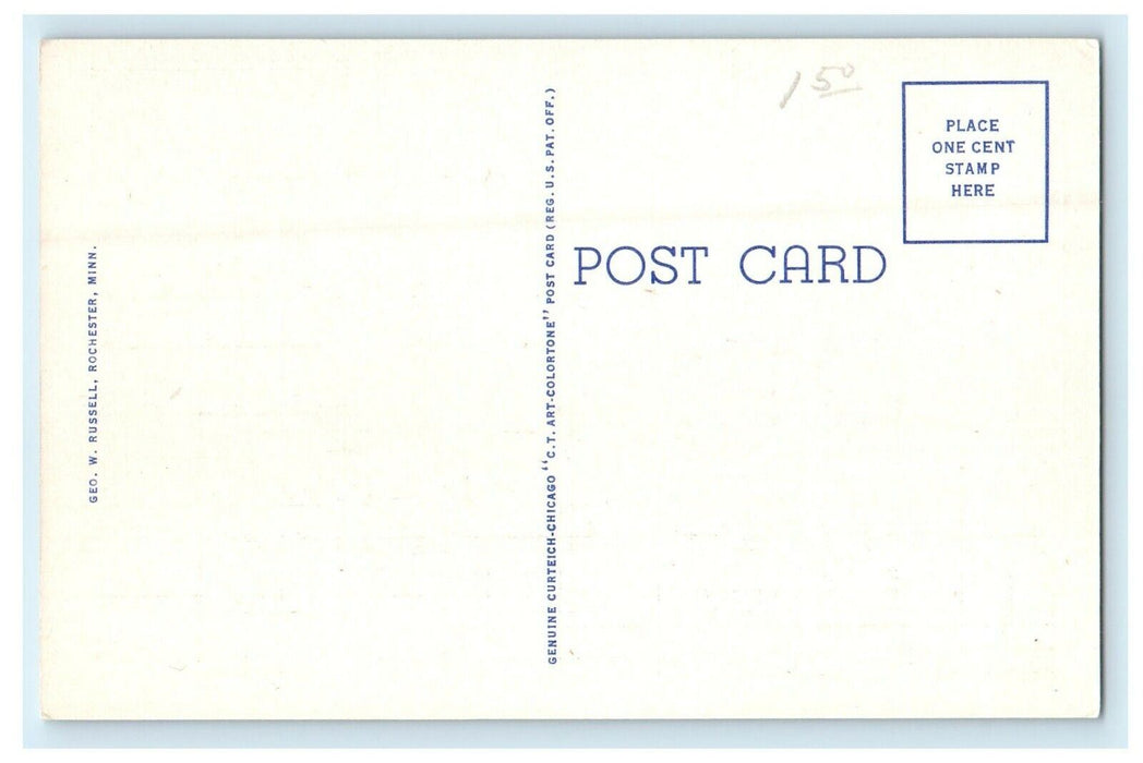 c1940's View Of Mayo Clinic And Hotel Kahler Rochester Minnesota MN Postcard