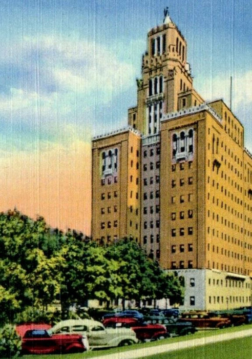 c1940's View Of Mayo Clinic And Hotel Kahler Rochester Minnesota MN Postcard