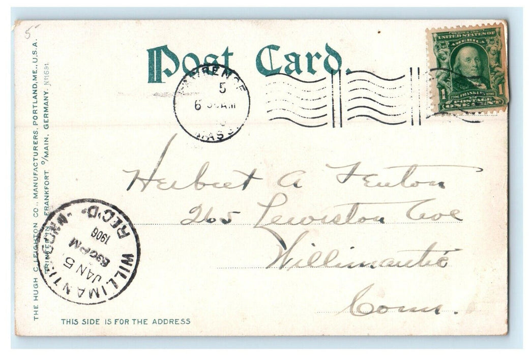 c1906 Upper Station, Summit of Mt. Tom, Holyoke, Massachusetts MA Postcard