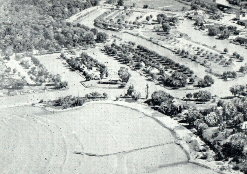 c1940's Aerial View Of The Lagoons Homes Cottages Vermilion Ohio OH Postcard