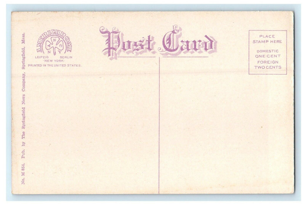 1908 State and Main Streets, Springfield, Massachusetts MA Antique Postcard