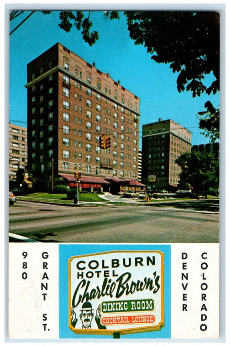 1982 Colburn Hotel, Charlie Browns Restaurant Denver Colorado CO Postcard