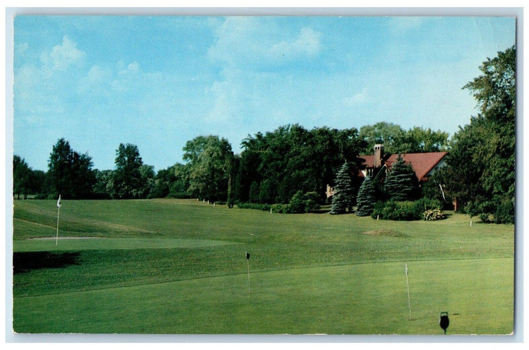 c1950's Ulen County Club Golf Course Lebanon Indiana IN Vintage Postcard