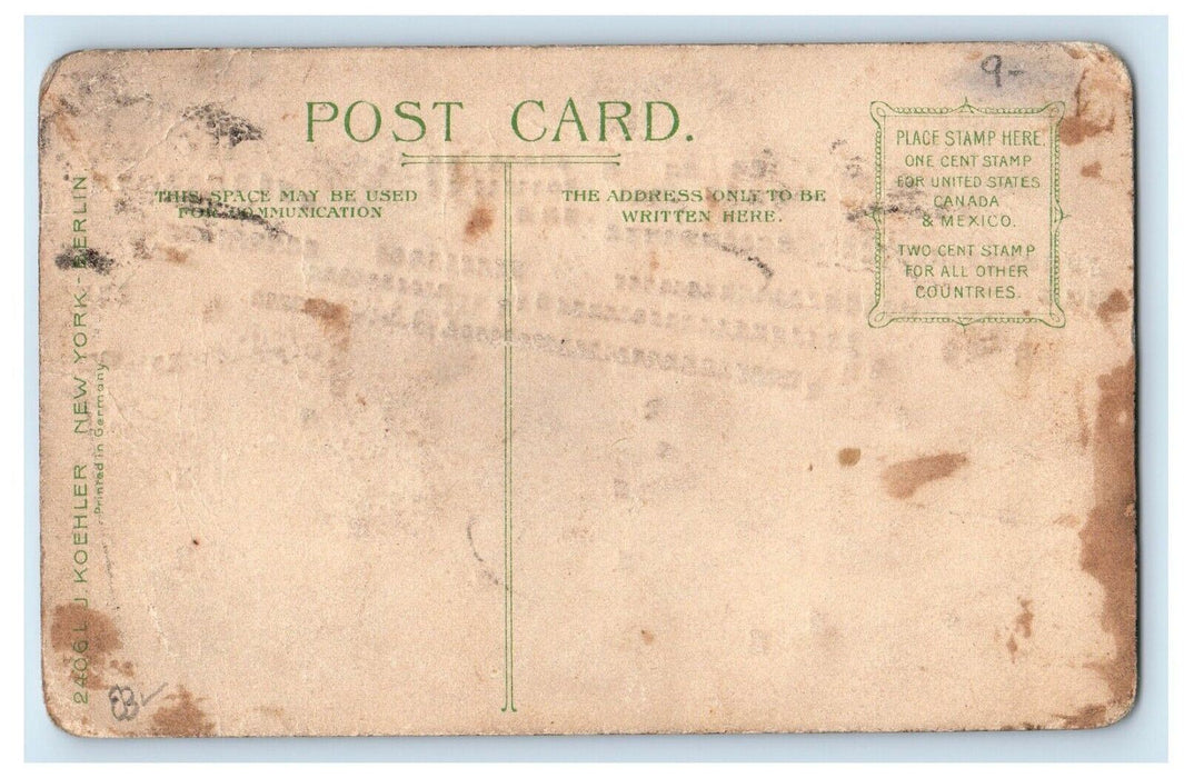 c1910 HTL Union Stock Yards Chicago Illinois IL Factory Hold to Light Postcard