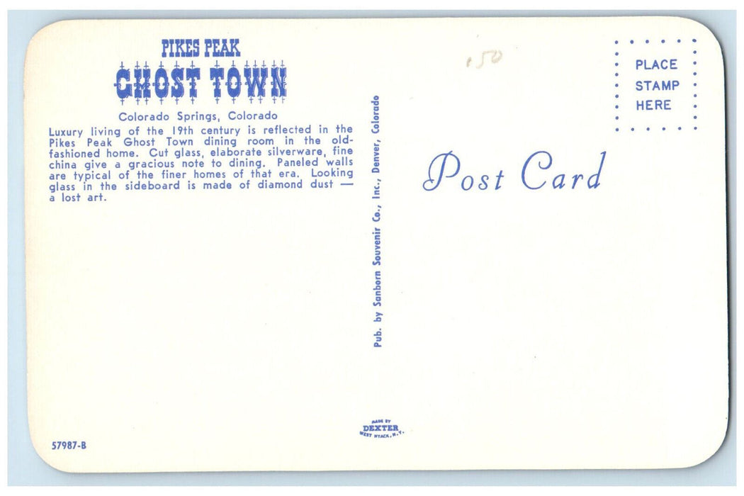 c1960's Dining Silverware, Pikes Peak Ghost Town Colorado CO Postcard