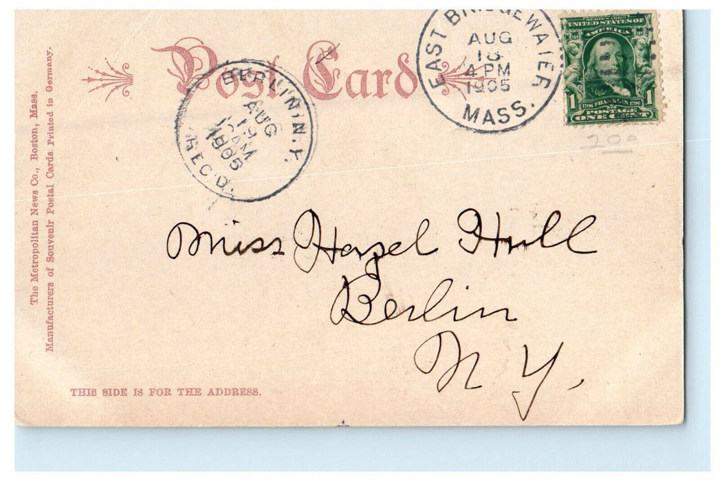 1905 View of City Hall, Brockton Massachusetts MA Antique Posted Postcard