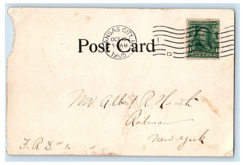 1905 American Royal Live Stock Show Kansas City Swift Co. Horses Wagon Postcard