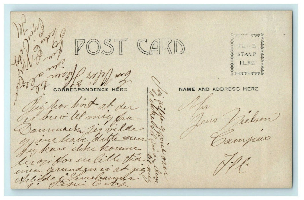 c1910 Piper City Illinois IL Hotel  RPPC Photo Antique Postcard