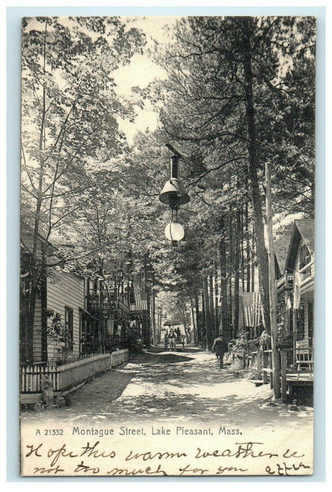 c1906 Montague Street, Lake Pleasant, Massachusetts MA Antique Postcard