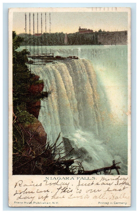 1901 Pan American Exposition Stamp Cancel Glitter Niagara Falls Postcard