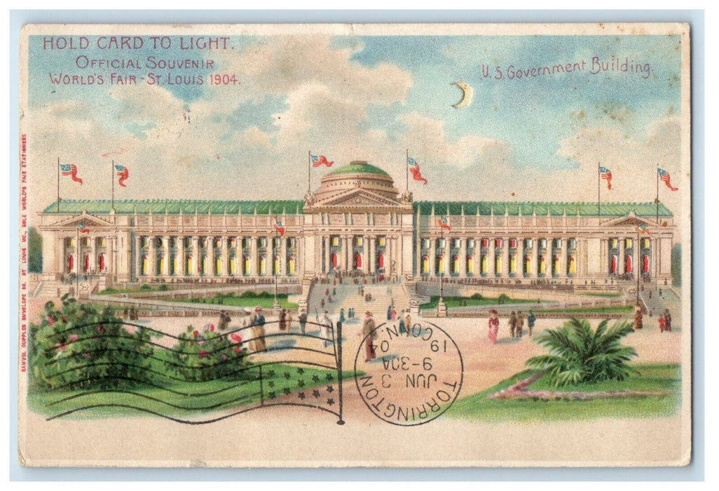 1904 HTL Expo Cancel St. Louis World's Fair US Government Building Postcard