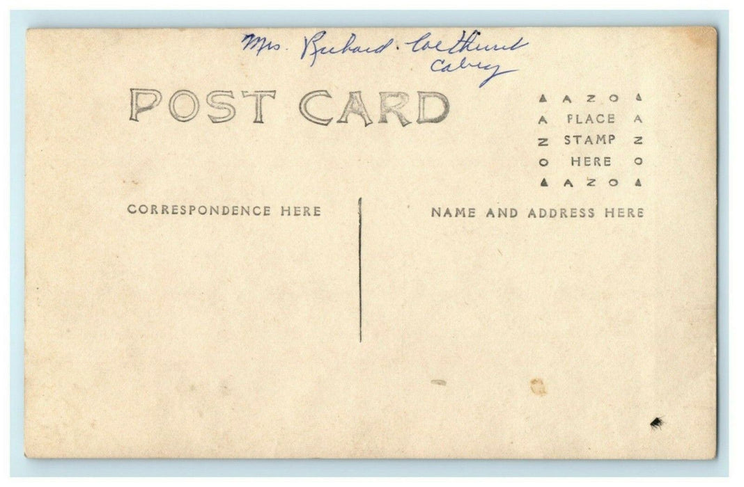 c1910 Kempton Illinois Downtown Shops Carriage Hitch RPPC Photo Antique Postcard
