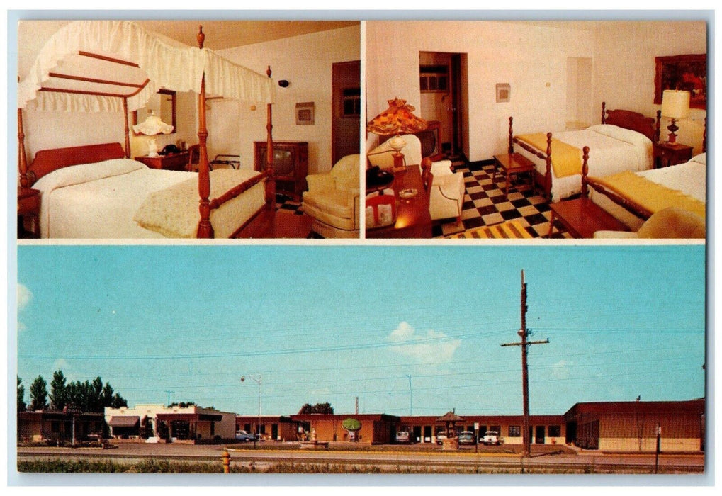 c1950's Colonial Inn And Rooms View Munster Indiana IN, Multiview Postcard