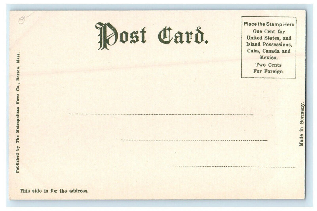 1905 Textile School Building Carriage Lowell Massachusetts MA Antique Postcard