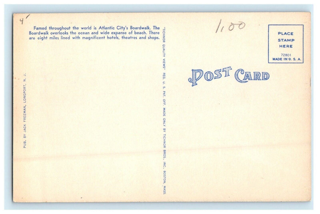 c1930's Lower Chelsea Beach And Hotels Atlantic City New Jersey NJ Postcard