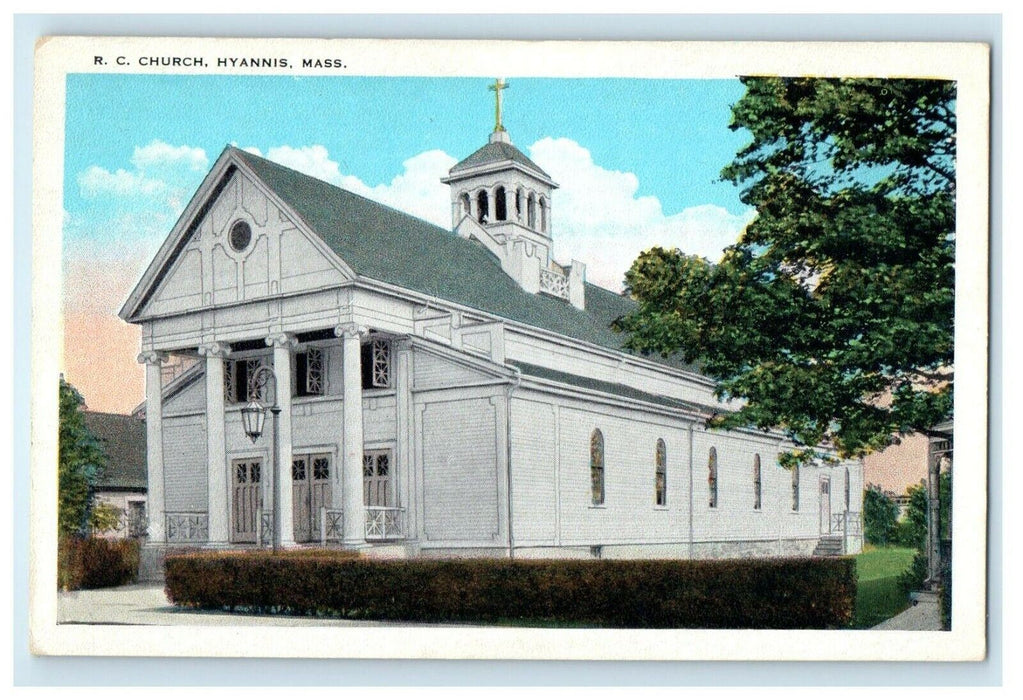 c1930 Roman Catholic Church, Hyannis Massachusetts MA Vintage Postcard