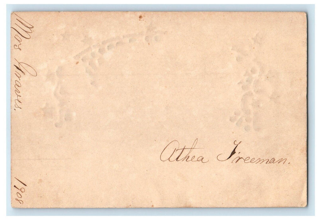 1908 HTL Easter Angels Cupid Children Girls Hold to Light Unposted Postcard