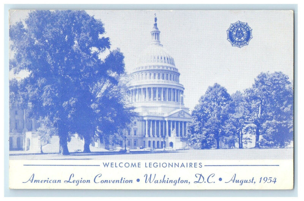 1954 American Legion Convention Hall Washington D.C Advertising Postcard