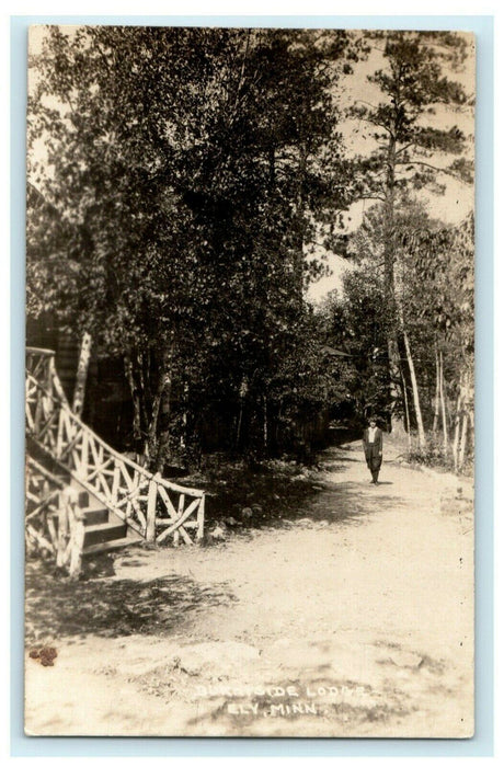 c1920's Burnside Lodge Ely Minnesota MN Unposted RPPC Photo Postcard