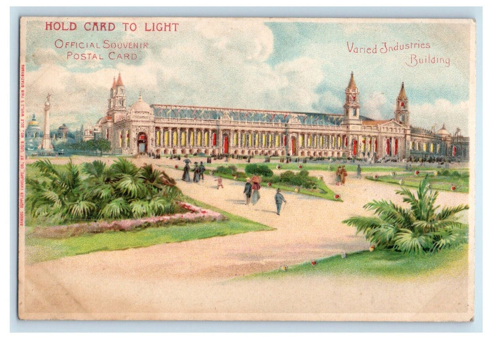 1904 HTL Varied Industries Building St. Louis World's Fair Unposted Postcard