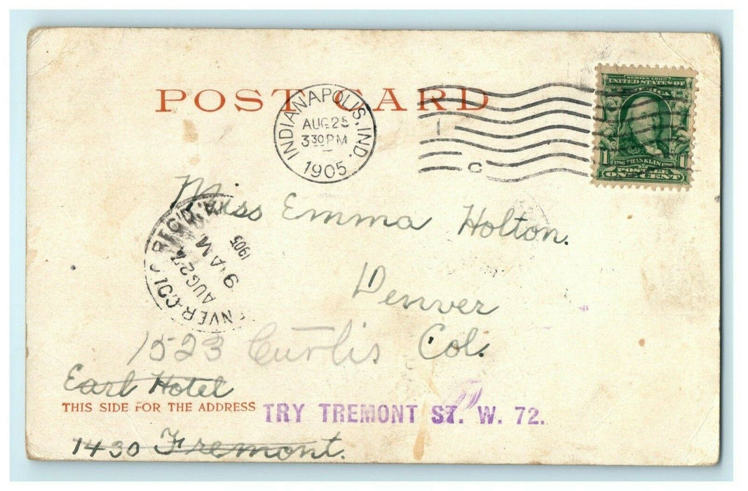 East Soldiers' and Sailors' Monument Indianapolis Indiana 1904 Antique Postcard